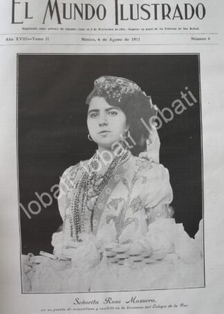 PORTADA ANTIGUA ORIGINAL  1911 ROSA MAZORRA, DEL COLEGIO DE LA PAZ /ASM