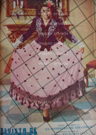 PORTADA ANTIGUA ESTRENO PELICULA SOMBRERO DE 3 PICOS 1944