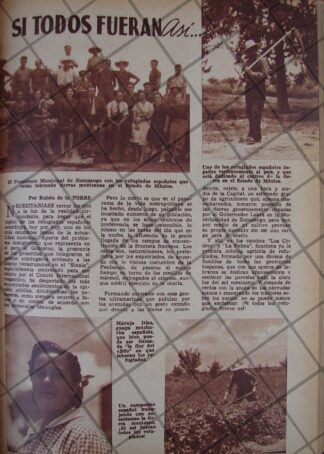AFICHE ANTIGUO 1939 REFUGIADOS ESPAÑOLES EN ZUMPANGO