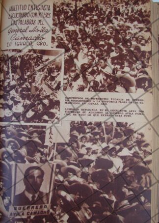 AFICHE ANTIGUO 1939 AVILA CAMACHO EN IGUALA GRO.