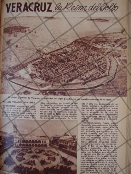 AFICHE ANTIGUO 1939 CD. Y PUERTO DE VERACRUZ, REINA DEL GOLFO - Image 2