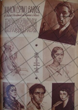 AFICHE ANTIGUO 1939 RAMON ESPINO RAMOS / Pintores