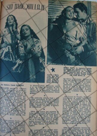 AFICHE ANTIGUO 1939 DUETO FEMENINO. JOYITA Y MARAVILLA /2