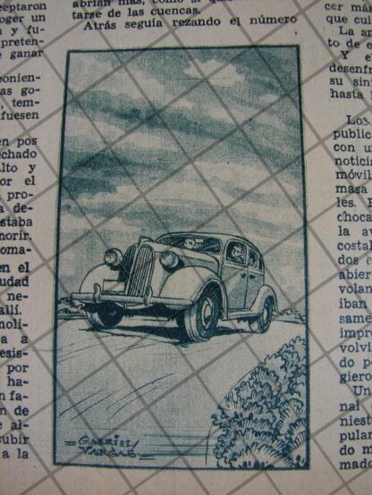 CUENTO INEDITO POR RAMON RUBIN 1939 DIBUJO GABRIEL VARGAS - Image 2