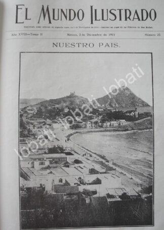 PORTADA ANTIGUA ORIGINAL  1911 PUERTO DE MAZATLAN SINALOA / LDM