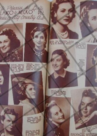 AFICHE ANTIGUO 1939 PRINCESAS DEL COUNTRY CLUB D.F