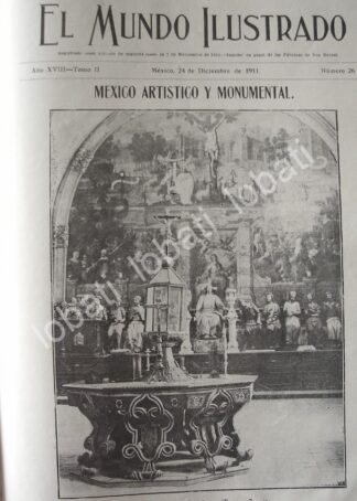 PORTADA ANTIGUA ORIGINAL  1911 SACRISTIA, TEMPLO SANTA ROSA QUERETARO /RLG