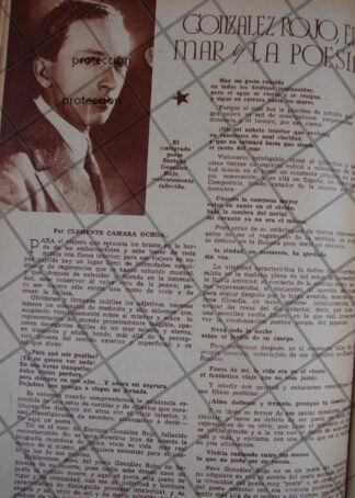AFICHE ANTIGUO 1939 POETA: ENRIQUE GONZALEZ ROJO