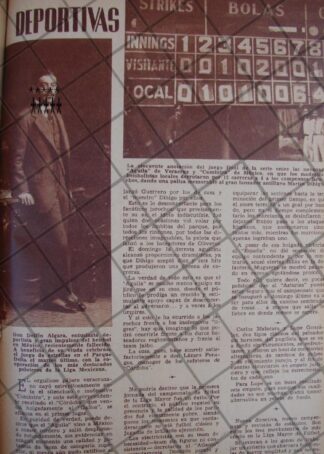 AFICHE ANTIGUO 1939 MUERE AGUSTIN ALGARA Y OTRAS NOTAS