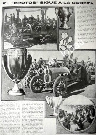CARTEL ANTIGUO ORIGINAL DE AUTOS PROTOS 1911 GANA CARRERA CARR. MEXICO PUEBLA / SUPER RARO 10++