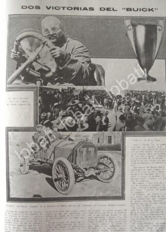 CARTEL ANTIGUO ORIGINAL DE AUTOS BUICK 1911 CARRERA EL BUEN TONO Y MACARIO PEREZ SUPER RARO 10+