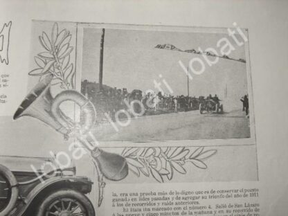CARTEL ANTIGUO ORIGINAL DE AUTOS ITALA 1911 GANA LA CARRERA EL IMPARCIAL / SUPER RARO 10++ - Image 3