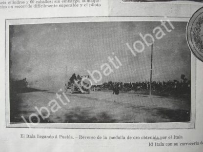 CARTEL ANTIGUO ORIGINAL DE AUTOS ITALA 1911 GANA LA CARRERA EL IMPARCIAL / SUPER RARO 10++ - Image 4
