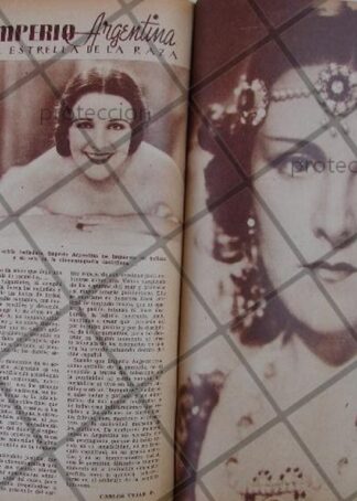 AFICHE ANTIGUO 1939 LA ACTRIZ. IMPERIO ARGENTINA