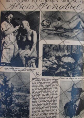 AFICHE ANTIGUO 1939 PINTORA. ALICIA PEÑAFIEL CERVONI
