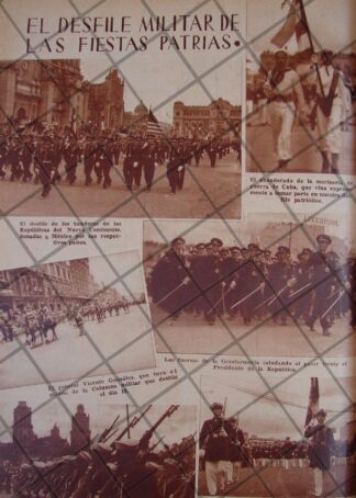 AFICHE ANTIGUO 1939 DESFILE MILIAR / VARIOS