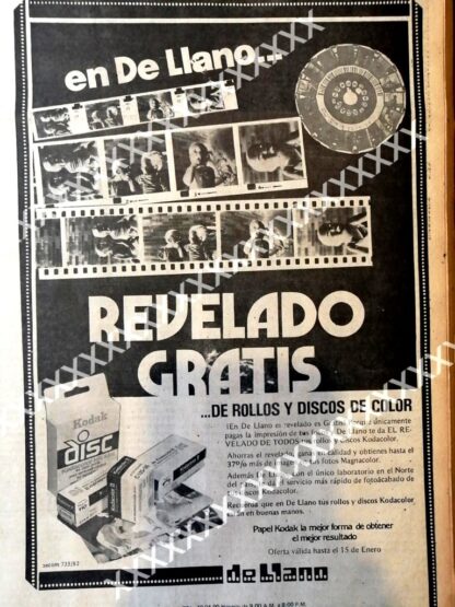 CARTEL ANTIGUO ORIGINAL DE TIENDAS DELLANO 1983 MONTERREY 4 - Image 2