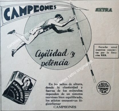 CARTEL ANTIGUO ORIGINAL DE SET DE 3 CARTELES CIGARRERA EL BUEN TONO, 1940s - Image 2