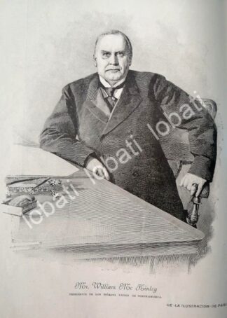GRABADO ANTIGUO WILLIAM Mc KINLEY 1898 / PLT