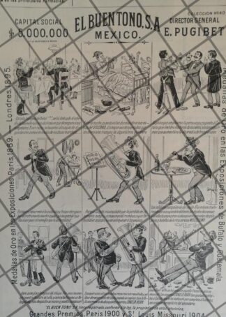 TIRA COMICA ANTIGUA CIGARRERA EL BUEN TONO 1906 /34