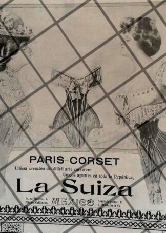 CARTEL PUBLICITARIO ANTIGUO TIENDA DE ROPA LA SUIZA 1906