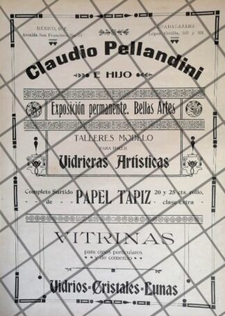PUBLICIDAD ANTIGUA TIENDA CASA CLAUDIO PELLANDINI 1911 40