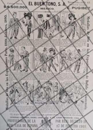 TIRA COMICA ANTIGUA CIGARRERA EL BUEN TONO 1911 /37