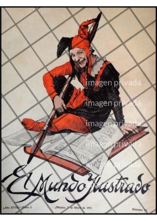 PORTADA ANTIGUA ARTISTICA 1911 EL ARLEQUIN