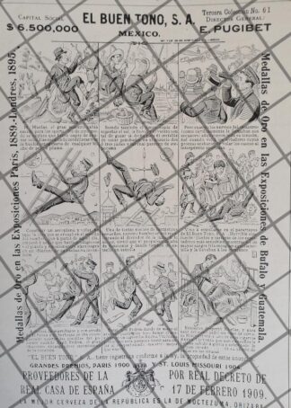 TIRA COMICA ANTIGUA CIGARRERA EL BUEN TONO 1911 /39
