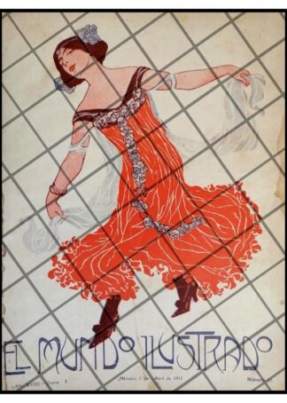 PORTADA ANTIGUA ARTISTICA 1911 BAILARINA