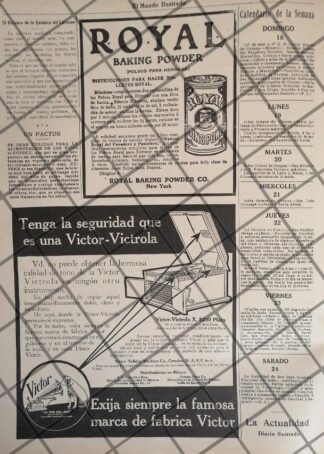 CARTEL ANTIGUO 1911 VICTROLA 10 Y OTRAS /24