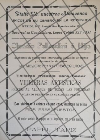 PUBLICIDAD ANTIGUA TIENDA CASA CLAUDIO PELLANDINI 1911 38