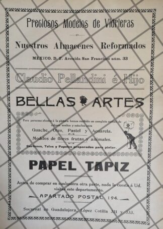 PUBLICIDAD ANTIGUA TIENDA CASA CLAUDIO PELLANDINI 1911 39