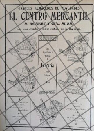 CARTEL ANTIGUO TIENDA EL CENTRO MERCANTIL 1911 -39