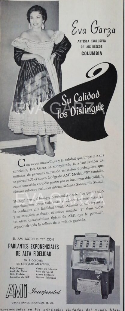 CARTEL ANTIGUO ORIGINAL DE SERIE COMPLETA 37 AFICHES ROCKOLAS AMI Y ARTISTAS FAMOSOS 1953-56 - Image 7