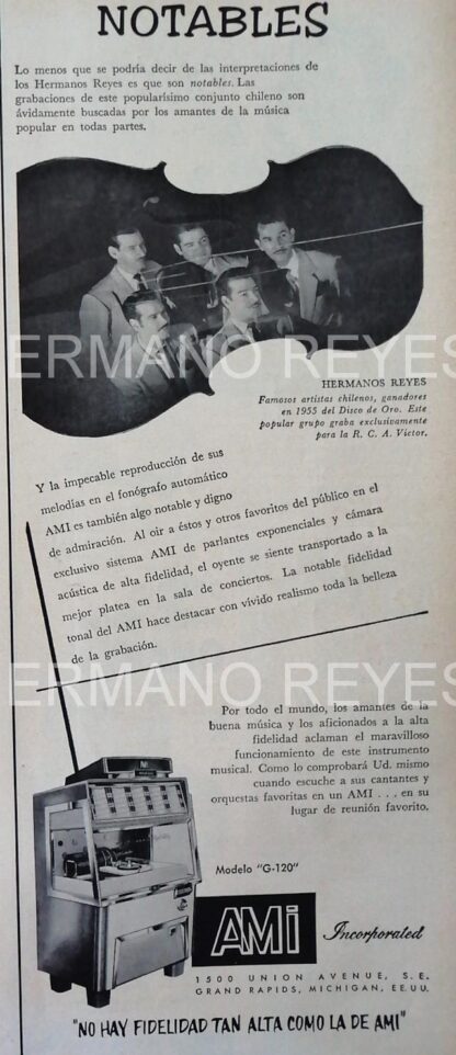 CARTEL ANTIGUO ORIGINAL DE SERIE COMPLETA 37 AFICHES ROCKOLAS AMI Y ARTISTAS FAMOSOS 1953-56 - Image 10