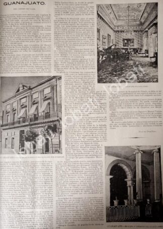 CARTEL ANTIGUO ORIGINAL DE EL PALACIO OTERO DE GUANAJUATO 1895 / LDM