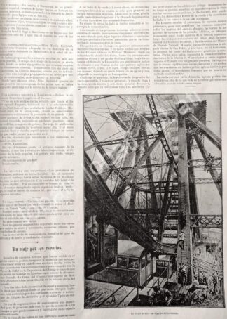CARTEL ANTIGUO ORIGINAL DE LA SEGUNDA RUEDA DE LA FORTUNA DEL MUNDO 1895 Y OTRAS NOTAS