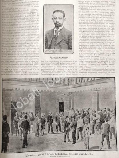 CARTEL ANTIGUO ORIGINAL DE EL DUELO VERASTEGUI - ROMERO 1895 JUICIO Y EVENTOS COMPLETOS /PLT - Image 6