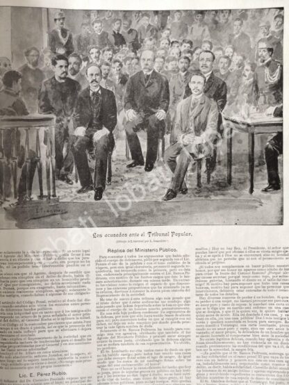 CARTEL ANTIGUO ORIGINAL DE EL DUELO VERASTEGUI - ROMERO 1895 JUICIO Y EVENTOS COMPLETOS /PLT - Image 14