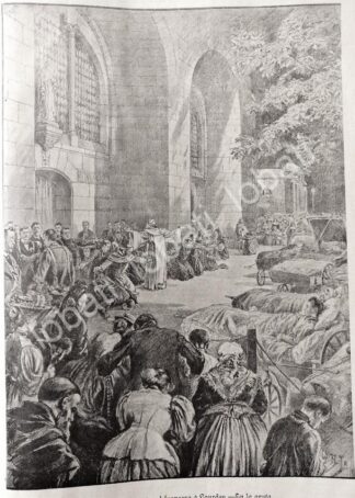 CARTEL ANTIGUO ORIGINAL DE PEREGRINACION A LOURDES EN FRANCIA 1895 /RLG ARTE SACRO