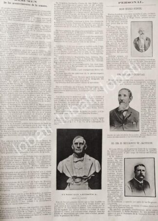 CARTEL ANTIGUO ORIGINAL DE MUERE HUGO FINCK 1895 & NOTA SOBRE HILARIO CUEVAS/ EPS