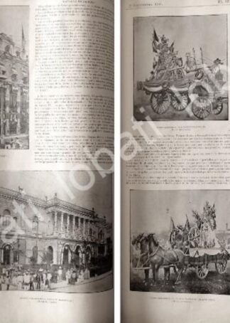 CARTEL ANTIGUO ORIGINAL DE DESFILE DE LAS FLORES FIESTAS PATRIAS D.F 1895