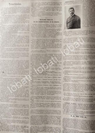 CARTEL ANTIGUO ORIGINAL DE NOTA. EL DIPUTADO IGNACIO BEJARANO 1895 / PLT