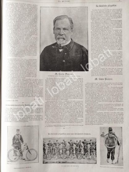 CARTEL ANTIGUO ORIGINAL DE MUERE EL DR. LUIS PASTEUR OCT 1895 Y MAS NOTAS / MDC