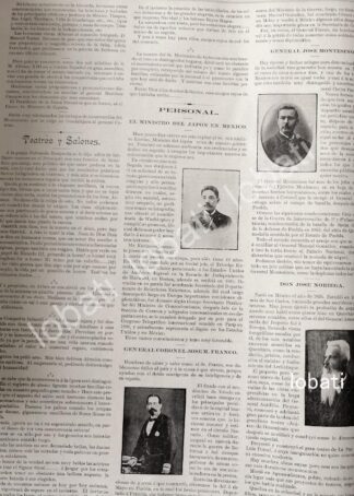 CARTEL ANTIGUO ORIGINAL DE MUERE EL ARQUITECTO JOSE NORIEGA 1895 Y OTRAS NOTAS / ARQ