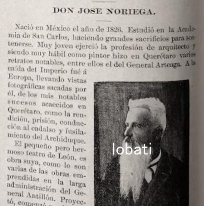 CARTEL ANTIGUO ORIGINAL DE MUERE EL ARQUITECTO JOSE NORIEGA 1895 Y OTRAS NOTAS / ARQ - Image 2