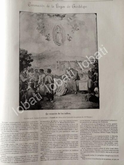 CARTEL ANTIGUO ORIGINAL DE LA CORONACION DE LA VIRGEN DE GUADALUPE 1895 / RLG - Image 2