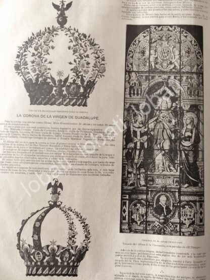 CARTEL ANTIGUO ORIGINAL DE LA CORONACION DE LA VIRGEN DE GUADALUPE 1895 / RLG - Image 3