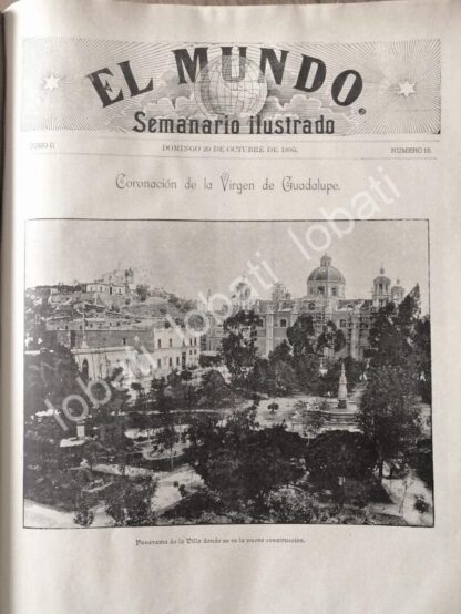 PORTADA ANTIGUA ORIGINAL  1895 LA VILLA DE GUADALUPE /RLG